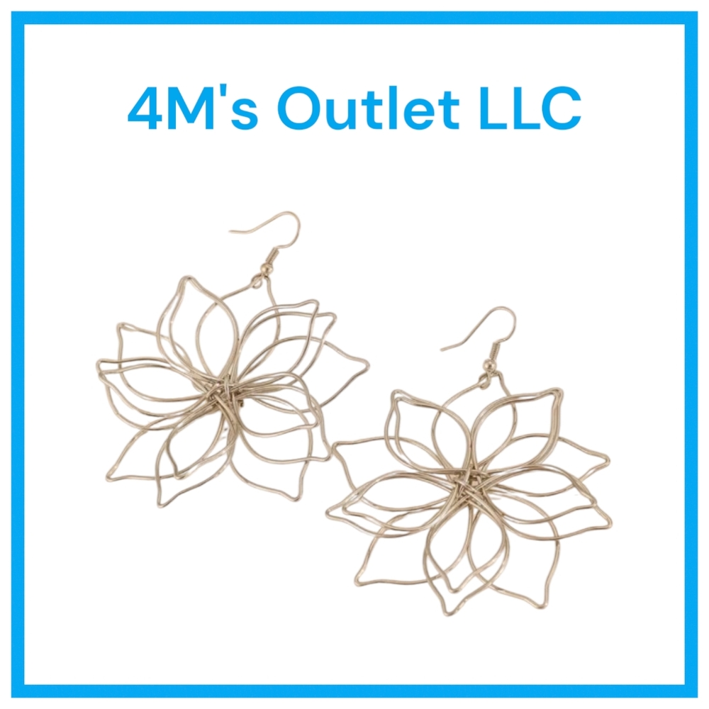 Elegant Silver Flower Earrings
